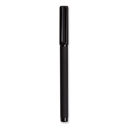 U Brands Catalina Porous Point Pen, Stick, Fine 0.7 mm, Black Ink, Black Barrel, 12/Pack