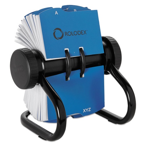 Rolodex Open Rotary Business Card File With 24 Guides, Holds 400 2.63 x 4 Cards