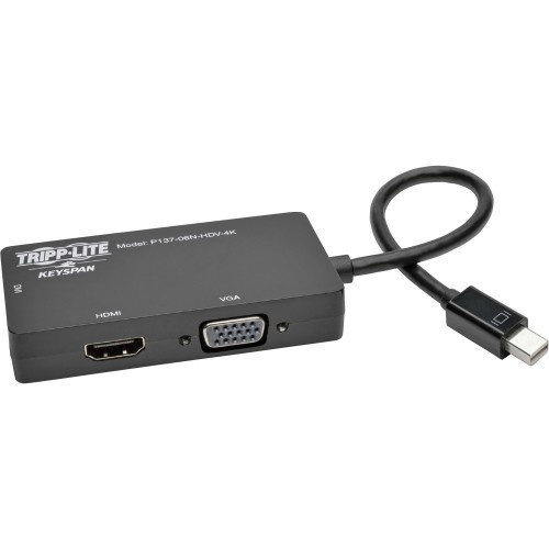 Tripp Lite Mini DisplayPort 1.2 to VGA/DVI/HDMI All-In-One Converter Adapter, 4K x 2K HDMI