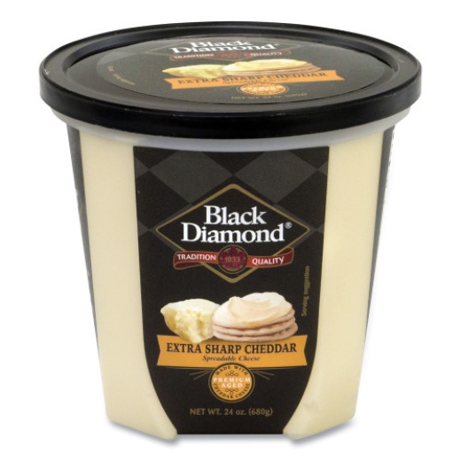 Black Diamond Extra Sharp White Cheddar Cheese Spread, 24 Oz Tub
