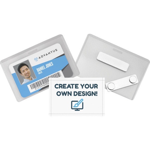 Advantus DIY Magnetic Name Badge Kit - 20 Pack