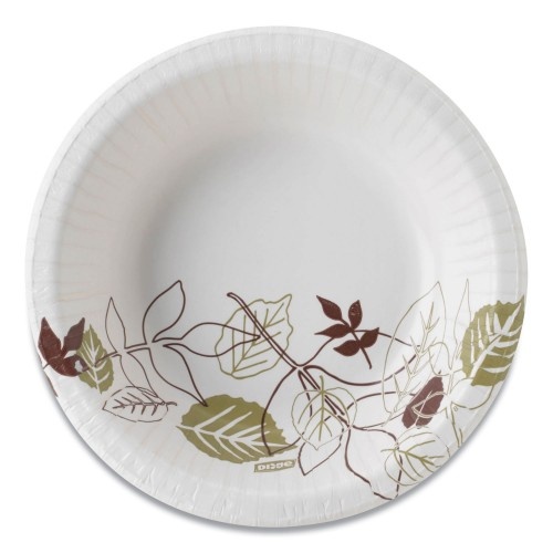 Dixie Pathways Heavyweight Paper Bowls, 12 Oz, Green/Burgundy, 1,000/Carton