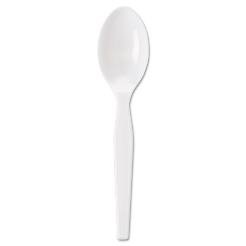 Dixie Individually Wrapped Mediumweight Polystyrene Cutlery Teaspoons - White, 1,000/Carton