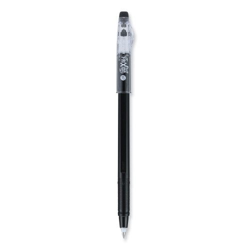 Pilot Frixion Colorsticks Erasable Gel Pen, Fine 0.7 Mm, Black Ink, Black Barrel, Dozen