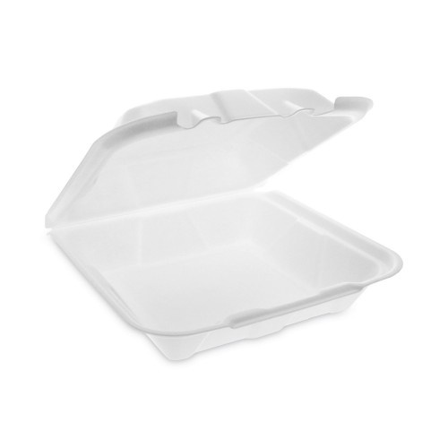 Pactiv Vented Foam Hinged Lid Container - Dual Tab Lock Economy