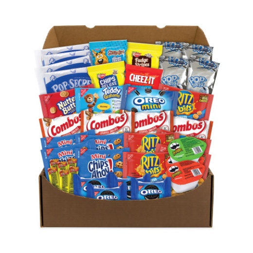 Snack Box Pros Quarantine Snack Box, 42 Assorted Snacks/Box, 5 Lb Box