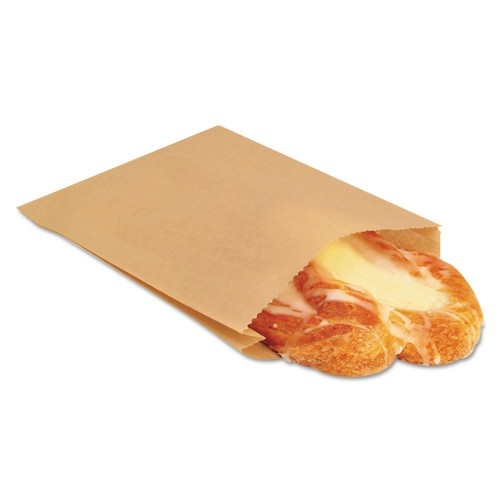 Bagcraft Ecocraft Grease-Resistant Sandwich Bags, 6.5" x 8", Natural, 2,000/Carton