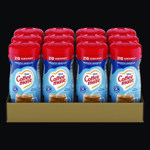 Coffee-Mate Non-Dairy Powdered Creamer, French Vanilla, 15 Oz Canister, 12/Carton