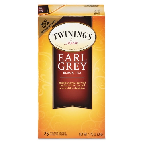 Twinings Tea Bags Earl Grey 1.76 Oz 25/Box