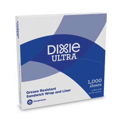 Dixie All-Purpose Food Wrap, Dry Wax Paper, 12 x 12, White