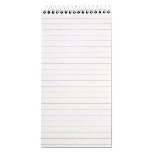 TOPS Reporters Notepad, Wide/Legal Rule, White Cover, 70 White 4 x 8 Sheets, 12/Pack