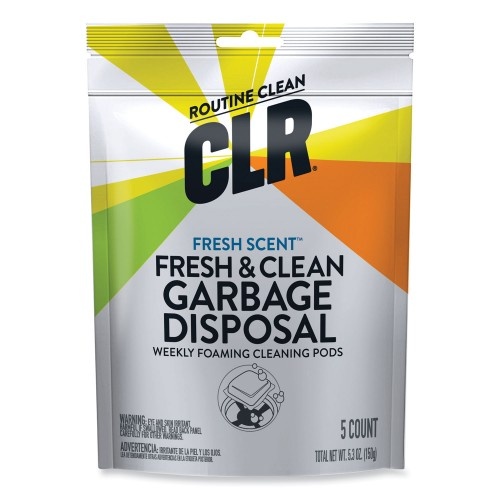 CLR Pro Fresh And Clean Garbage Disposal, Fresh Scent, 5 Pods/Pack, 6 Packs/Carton