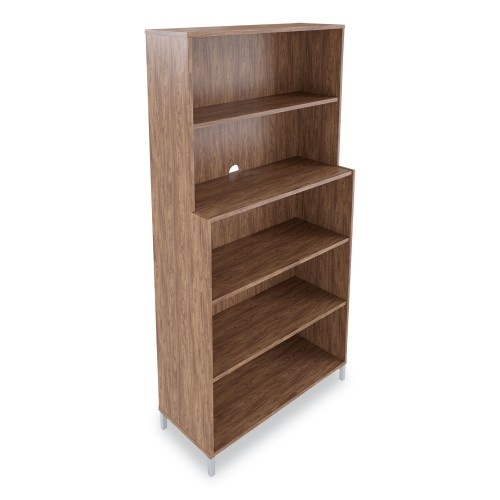Union & Scale Essentials Laminate Bookcase, Five-Shelf, 35.8W X 14.9D X 72H, Espresso