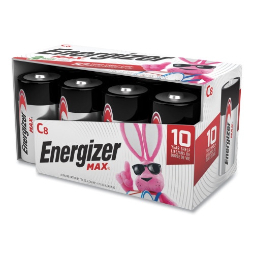 Energizer Max Alkaline C Batteries, 1.5 V, 8/Pack