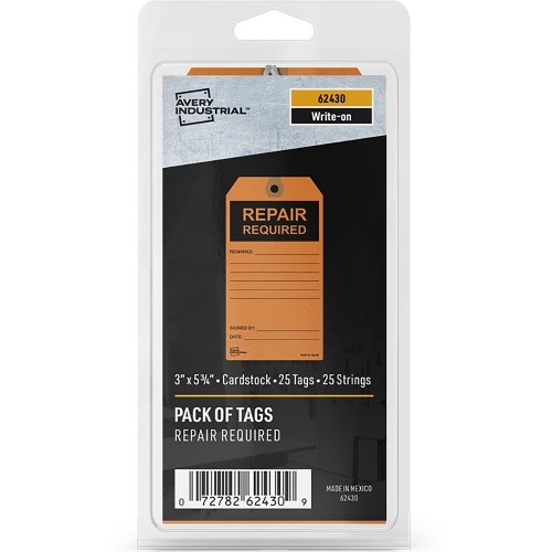 Avery Preprinted REPAIR REQUIRED Repair Tags
