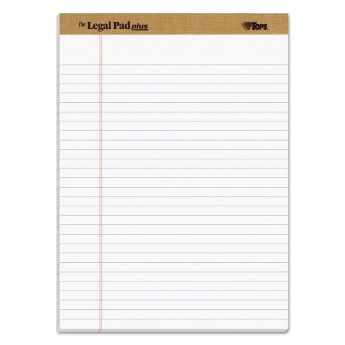 TOPS The Legal Pad - 50 Sheets, 11.75 x 8.5, Wide/Legal Rule