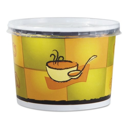 Chinet Streetside Squat Paper Food Container With Lid