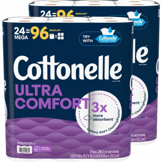 Cottonelle® Ultra Comfort Toilet Paper, 2-Ply, 224 Sheets, 48 Rolls