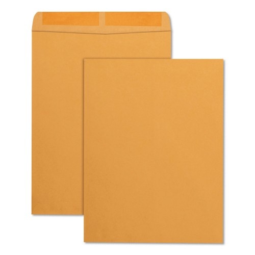 Quality Park Catalog Envelopes - 28 lb Bond Weight Kraft, #13 1/2, Square Flap, Gummed Closure