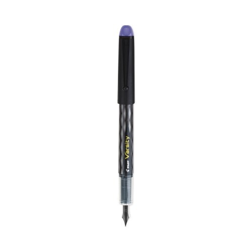 Pilot Varsity Fountain Pen, Medium 1 Mm, Purple Ink, Gray Pattern Wrap