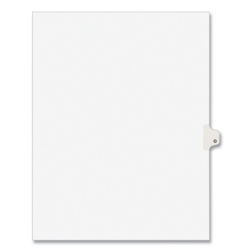 Preprinted Legal Exhibit Side Tab Index Dividers, Avery Style, 26-Tab, O, 11 x 8.5, White, 25/Pack
