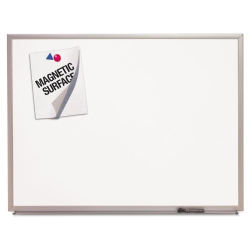 Abilityone 711001 Skilcraft Quartet Magnetic Porcelain Marker Board, 53 x 77, White Surface, Anodized Aluminum Frame