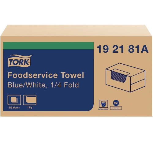 Tork Foodservice Cloth, 13 x 21, Blue, 240/Carton