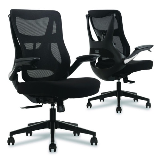 Beautyrest Ergomax Mesh Swivel Task Chair, Supports Up To 275 Lb, 19" X 22.75" Seat Height, Black Back/Seat, Black Base