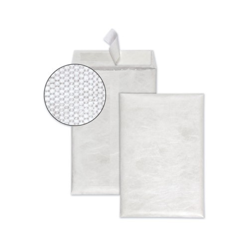 Survivor Bubble Mailer of Dupont Tyvek, #0, Air Cushion, Redi-Strip Adhesive Closure, 6.5 x 9.5, White, 25/Box