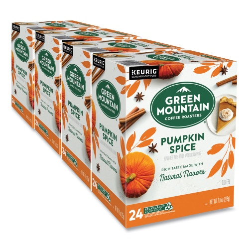Keurig Fair Trade Certified Pumpkin Spice Flavored Coffee K-Cups, 96/Carton