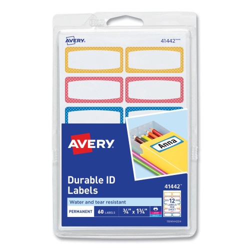 Avery Kids Handwritten Identification Labels - 1.75 x 0.75, 12 Labels/Sheet, 5 Sheets/Pack