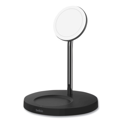 Belkin Boost Charge Pro 2-In-1 Wireless Charger Stand, 15 W, Black