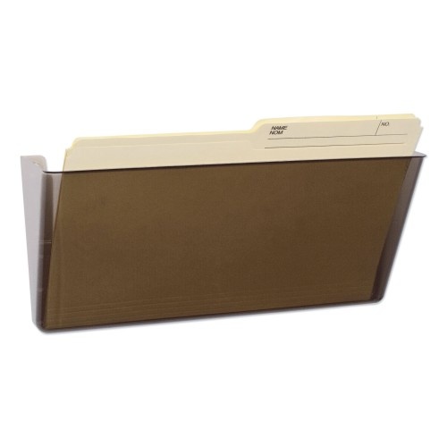 Storex Unbreakable Magnetic Wall File, Legal/Letter Size, 16" x 4" x 7", Smoke