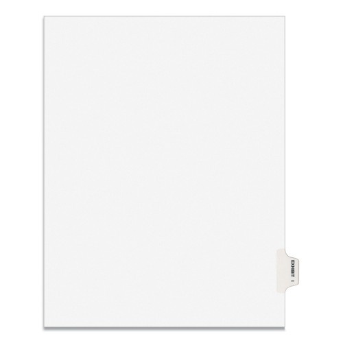 Avery-Style Preprinted Legal Side Tab Divider, 26-Tab, Exhibit I, 11 x 8.5, White, 25/Pack