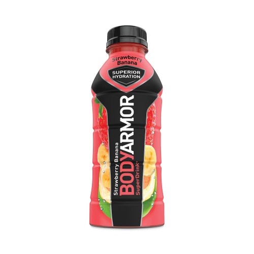 BodyArmor SuperDrink Sports Drink, Strawberry Banana, 16 Oz Bottle, 12/Pack