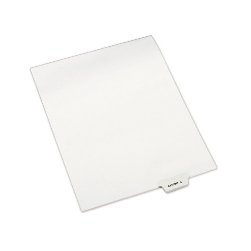 Avery-Style Preprinted Legal Bottom Tab Dividers, 26-Tab, Exhibit S, 11 x 8.5, White, 25/Pack