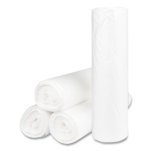 Inteplast Group High-Density Commercial Can Liners - 60 Gal, 14 Microns, 43" x 48", Natural, 200/Carton
