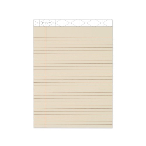 TOPS Prism + Colored Writing Pads, Wide/Legal Rule, 50 Pastel Ivory Sheets, 12/Pack