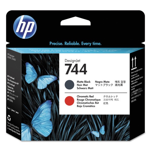 HP 744, Chromatic Red/Matte Black Printhead