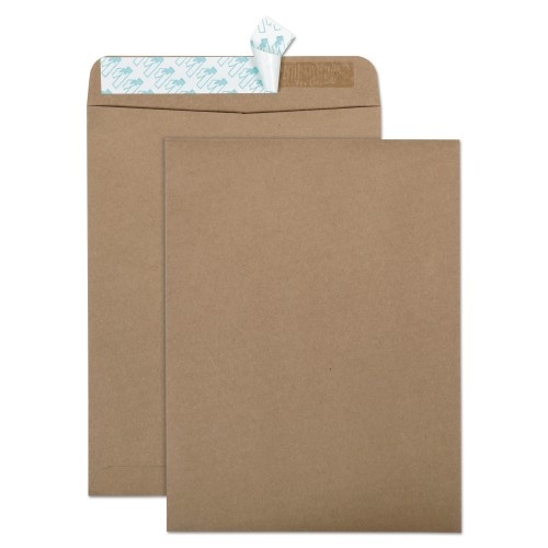 Quality Park Recycled Brown Kraft Redi-Strip Envelope #10 1/2