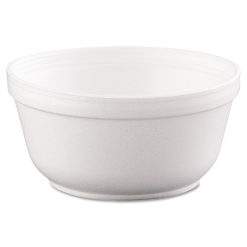 Dart Insulated Foam Bowls, 12 Oz, White, 50/Pack, 20 Packs/Carton