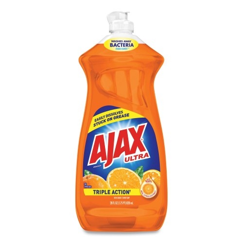 Ajax Dish Detergent, Liquid, Orange Scent, 28 Oz Bottle, 9/Carton