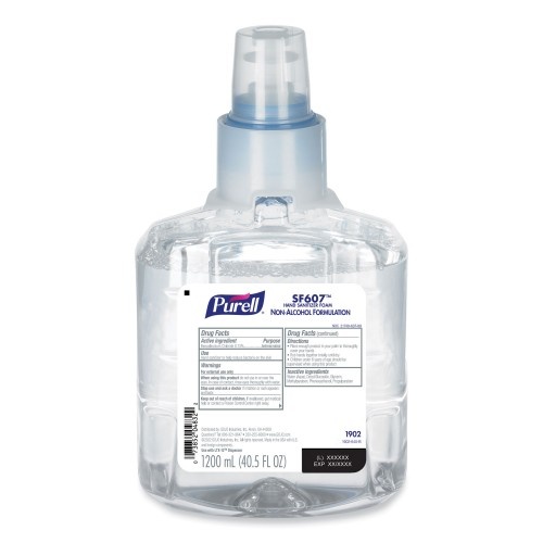 Purell Sf607 Instant Foam Hand Sanitizer Refill - 1,200 Ml, Fragrance-Free, 2/Carton
