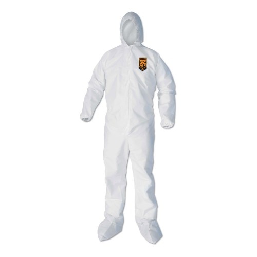 Kleenguard A40 Elastic-Cuff Coveralls - 3X-Large, White, 25/Carton