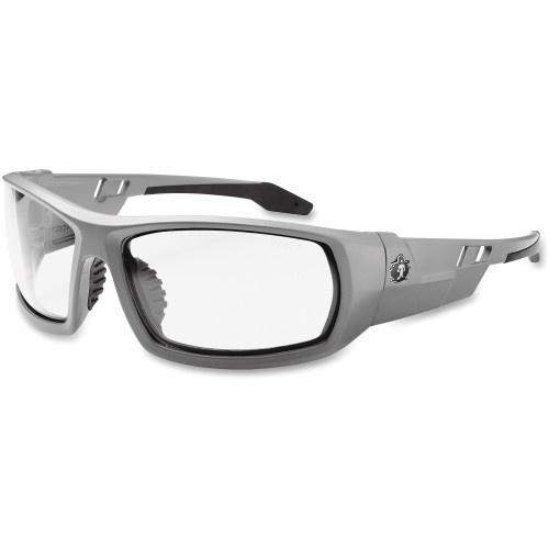 Ergodyne Clear Lens/Gray Frame Safety Glasses - High-Quality Protective Eyewear