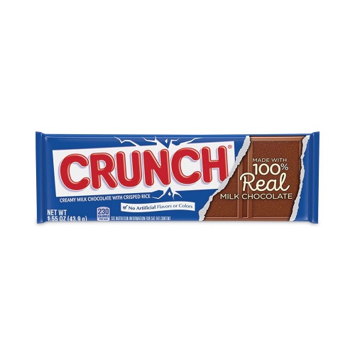 Nestle Crunch Bar, Individually Wrapped, 1.55 Oz, 36/Carton