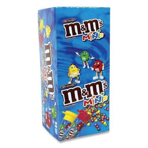 M&M's Milk Chocolate Mini Tubes, 1.08 Oz, 24 Tubes/Box