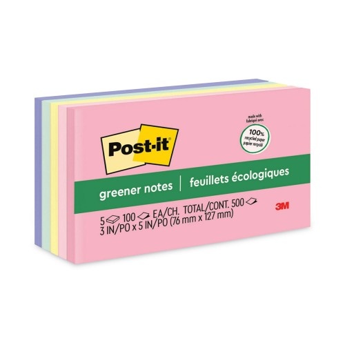 Post-it Original Recycled Note Pads, 3" x 5", Sweet Sprinkles Collection Colors