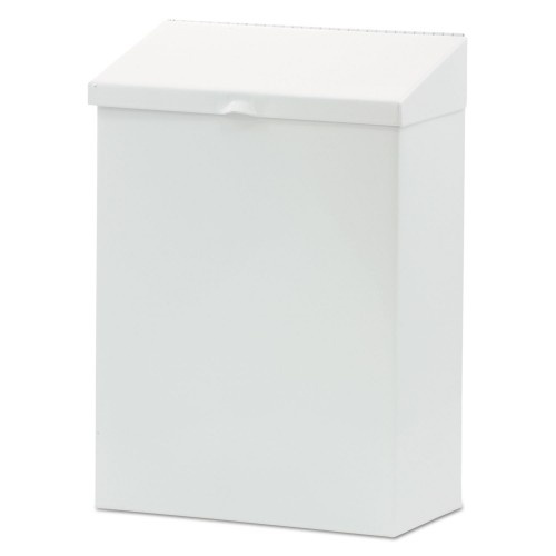 Hospeco Feminine Hygiene Product Waste Receptacle, Metal, White