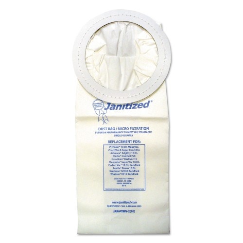 Janitized Vacuum Filters - Fits Most Commercial 10 Qt. Backpack Vacs - 10/Pack